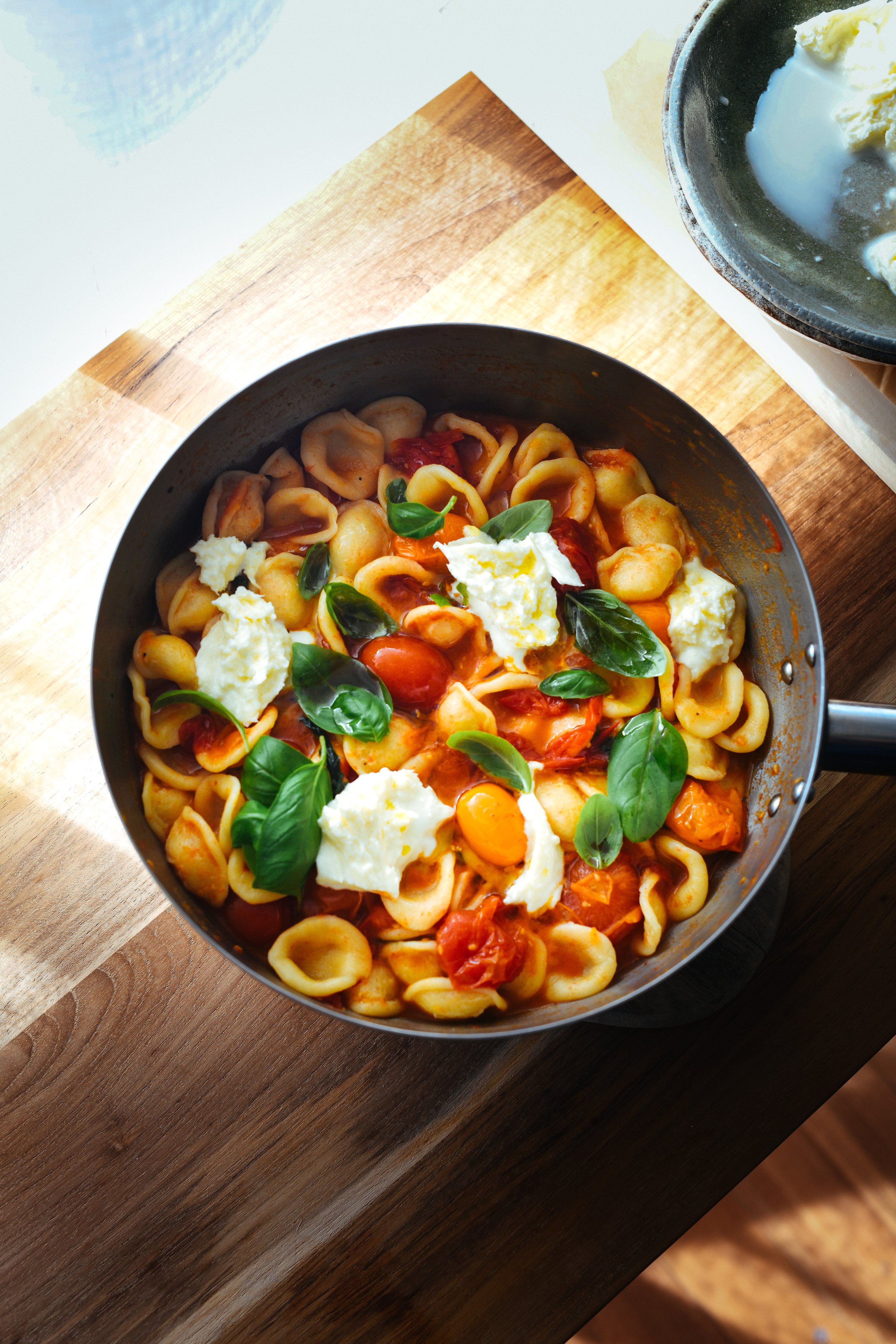 Orecchiette with Tomato and Mozzarella