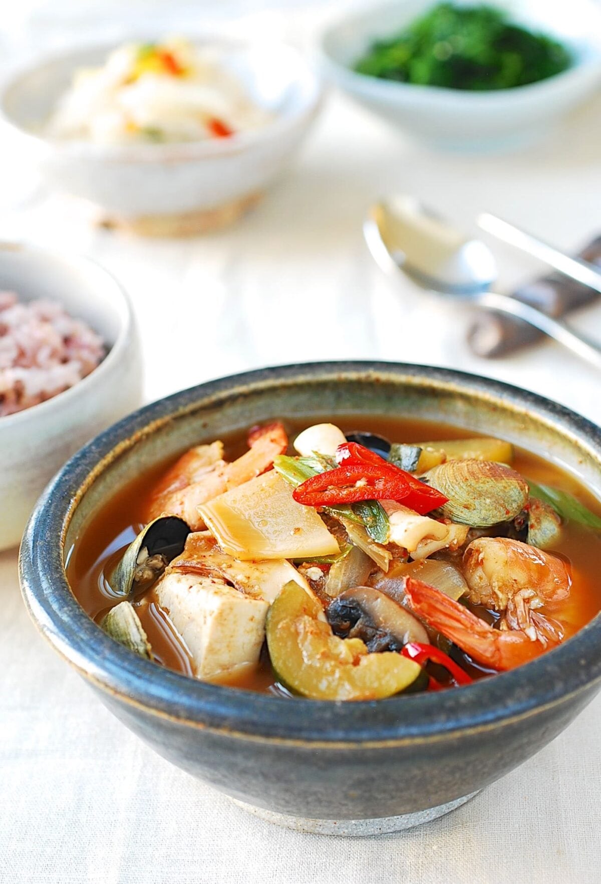 Korean Seafood Doenjang Jjigae