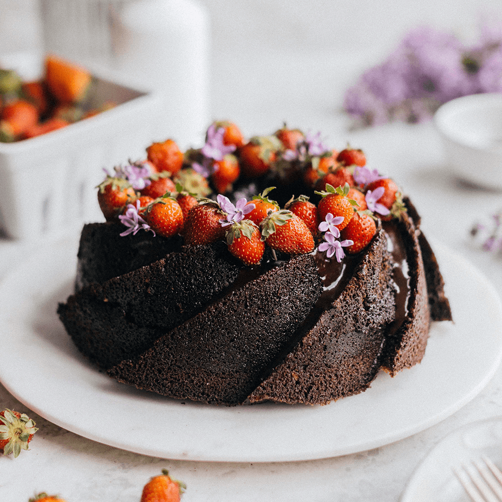 Chocolate Strawberry Bundt Cake