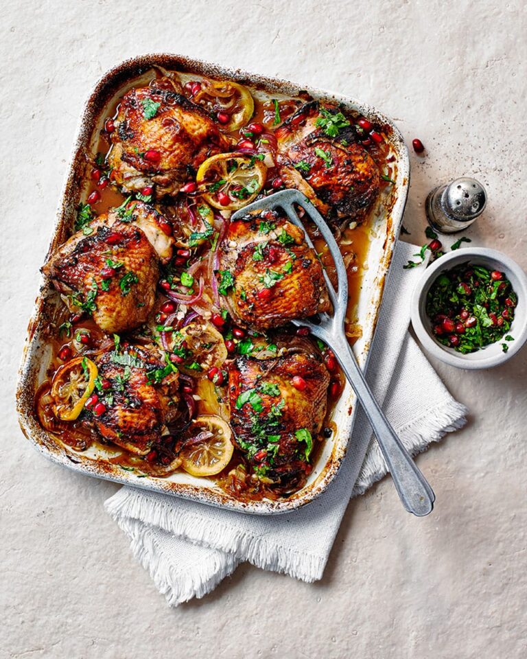 Pomegranate Molasses Chicken Thighs
