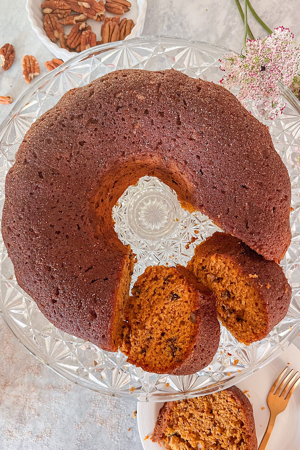 Pumpkin Walnut Bundt Cake