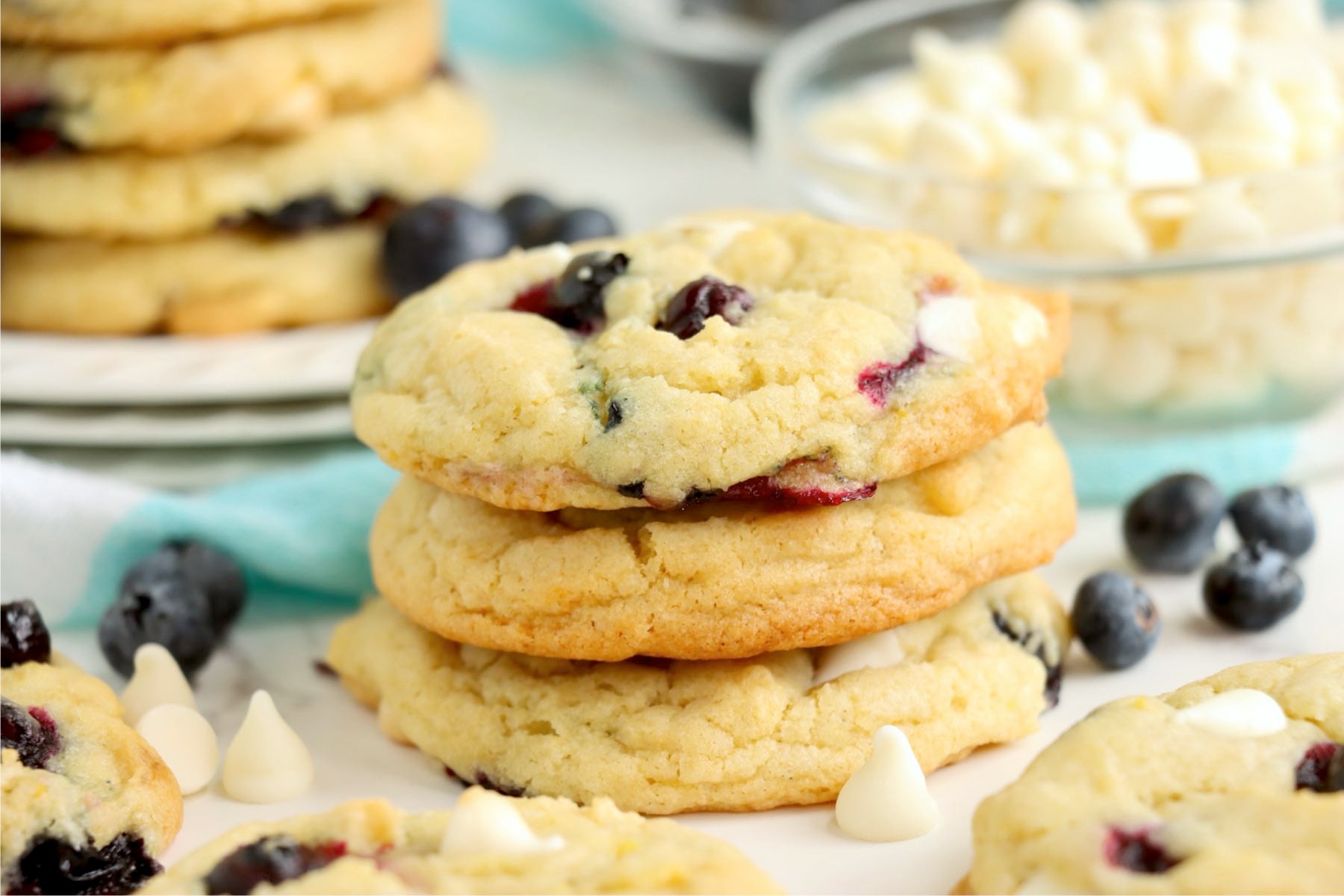 Vanilla Blueberry Slice Cookies