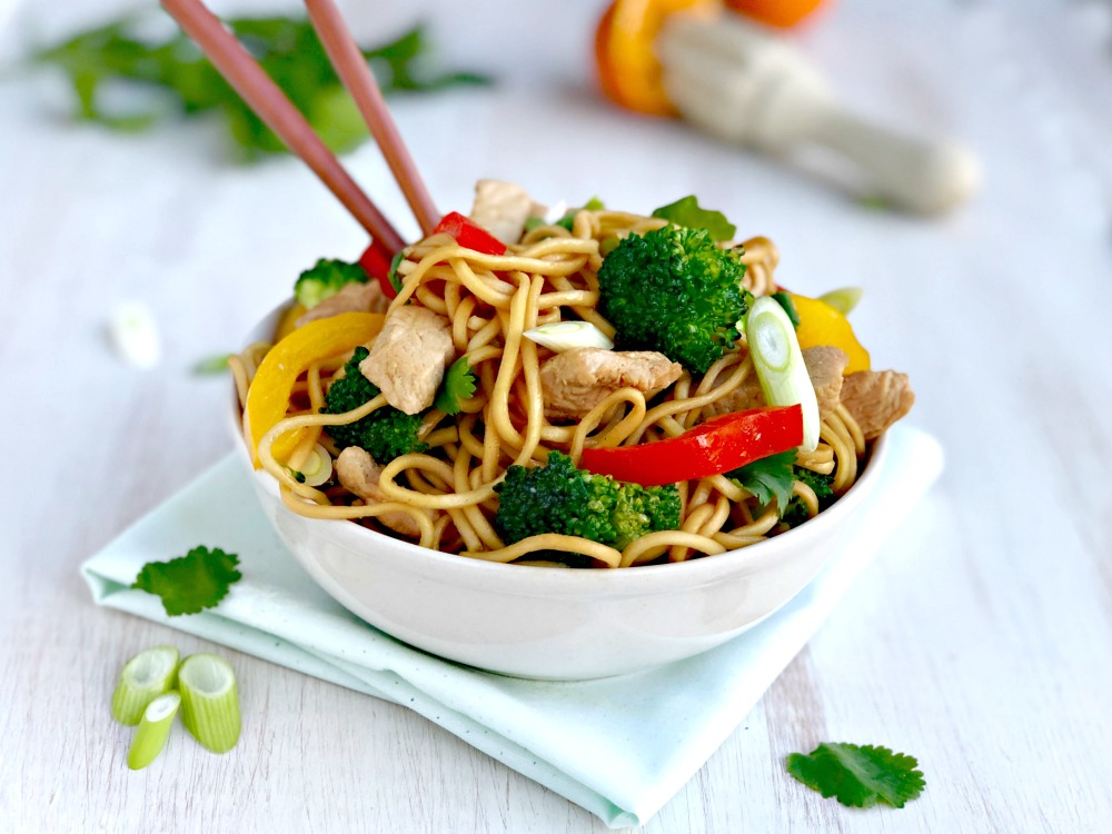Orange Turkey Stir-Fry Noodles