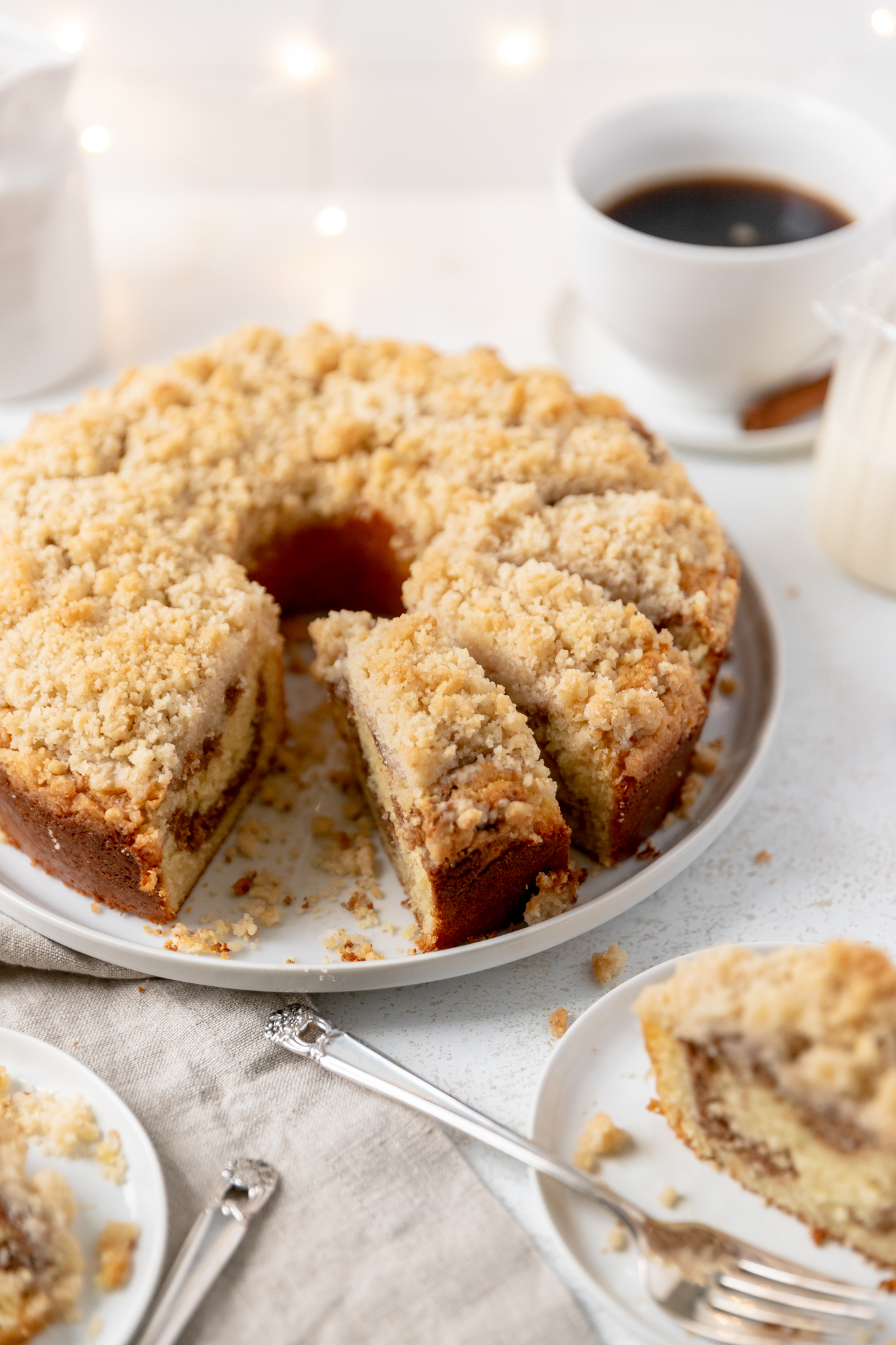 Eggnog Cinnamon Coffee Cake
