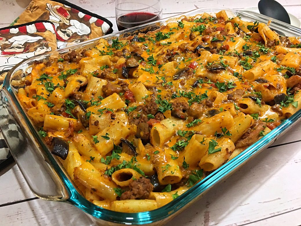 Beef And Mushroom Pasta Bake