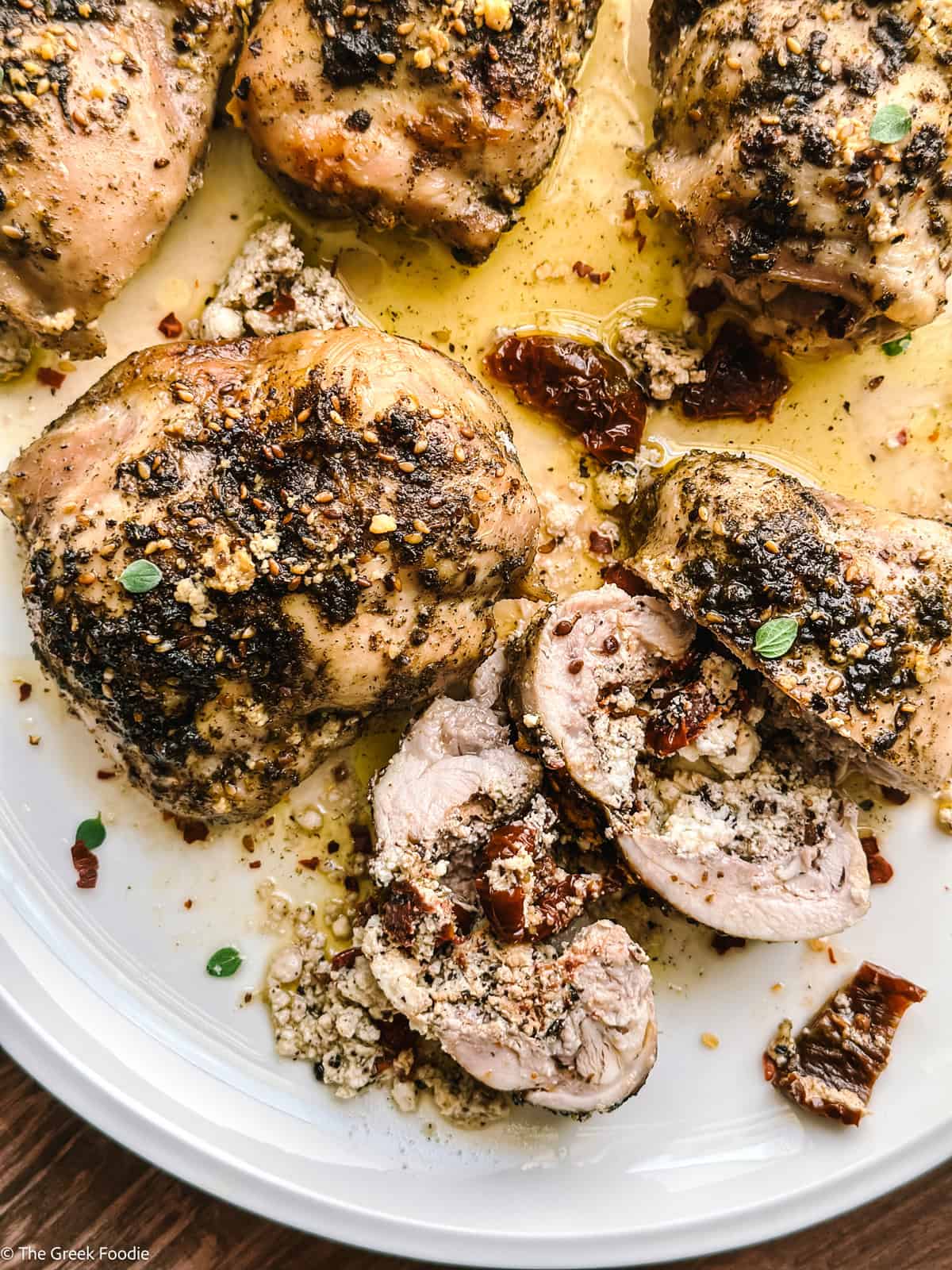 Greek Chicken Thighs with Feta