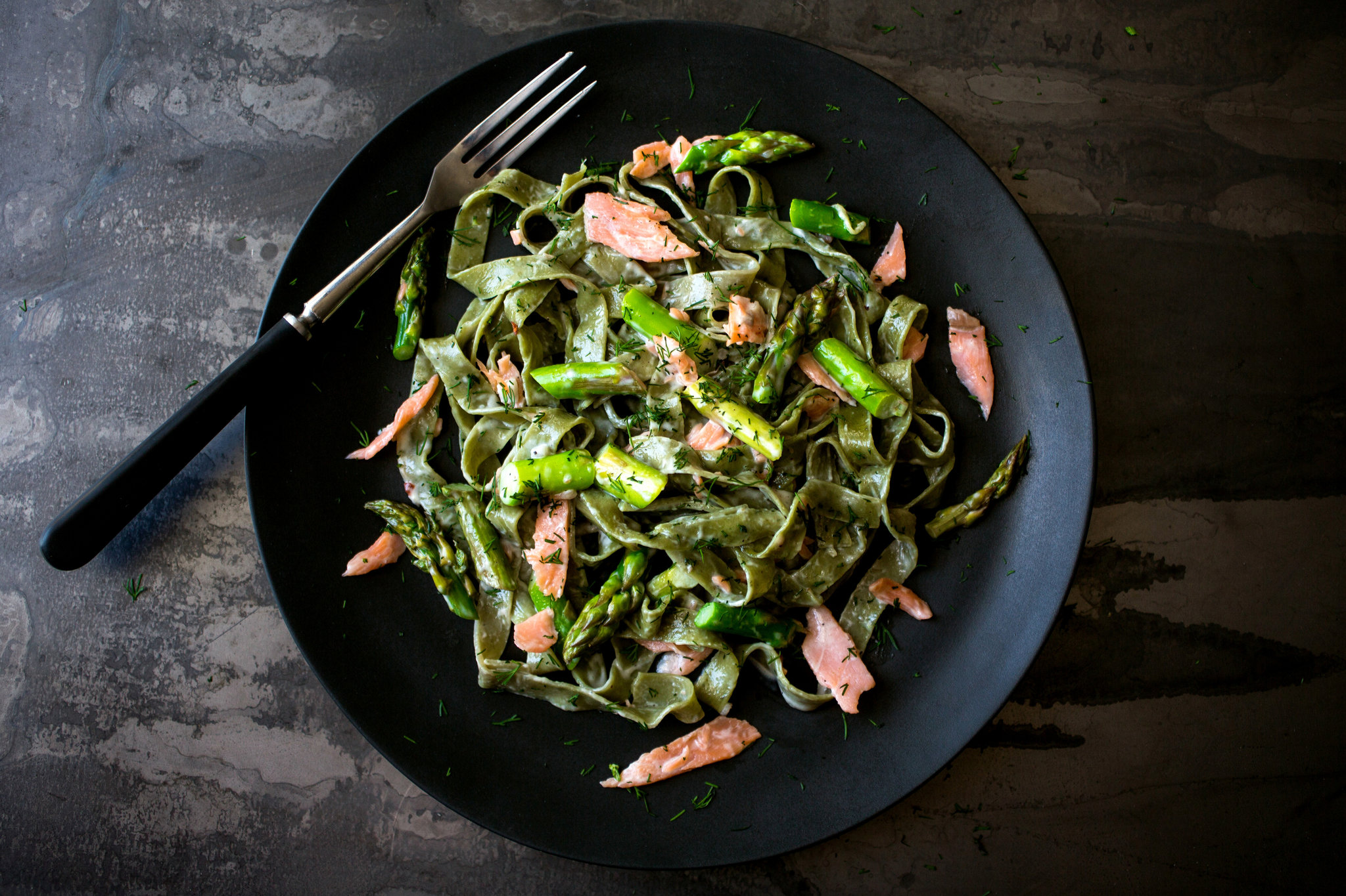 Smoked Salmon Pasta with Asparagus