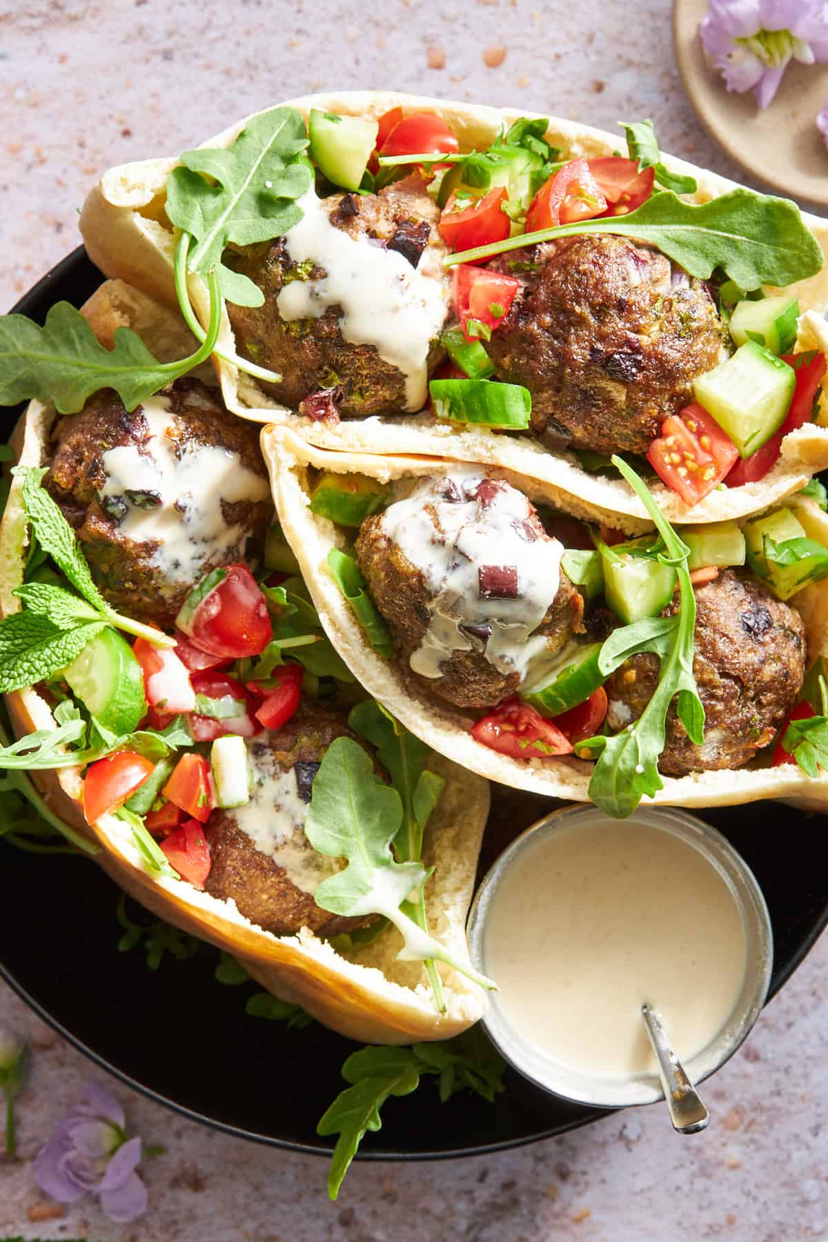 Mediterranean Meatball Platter