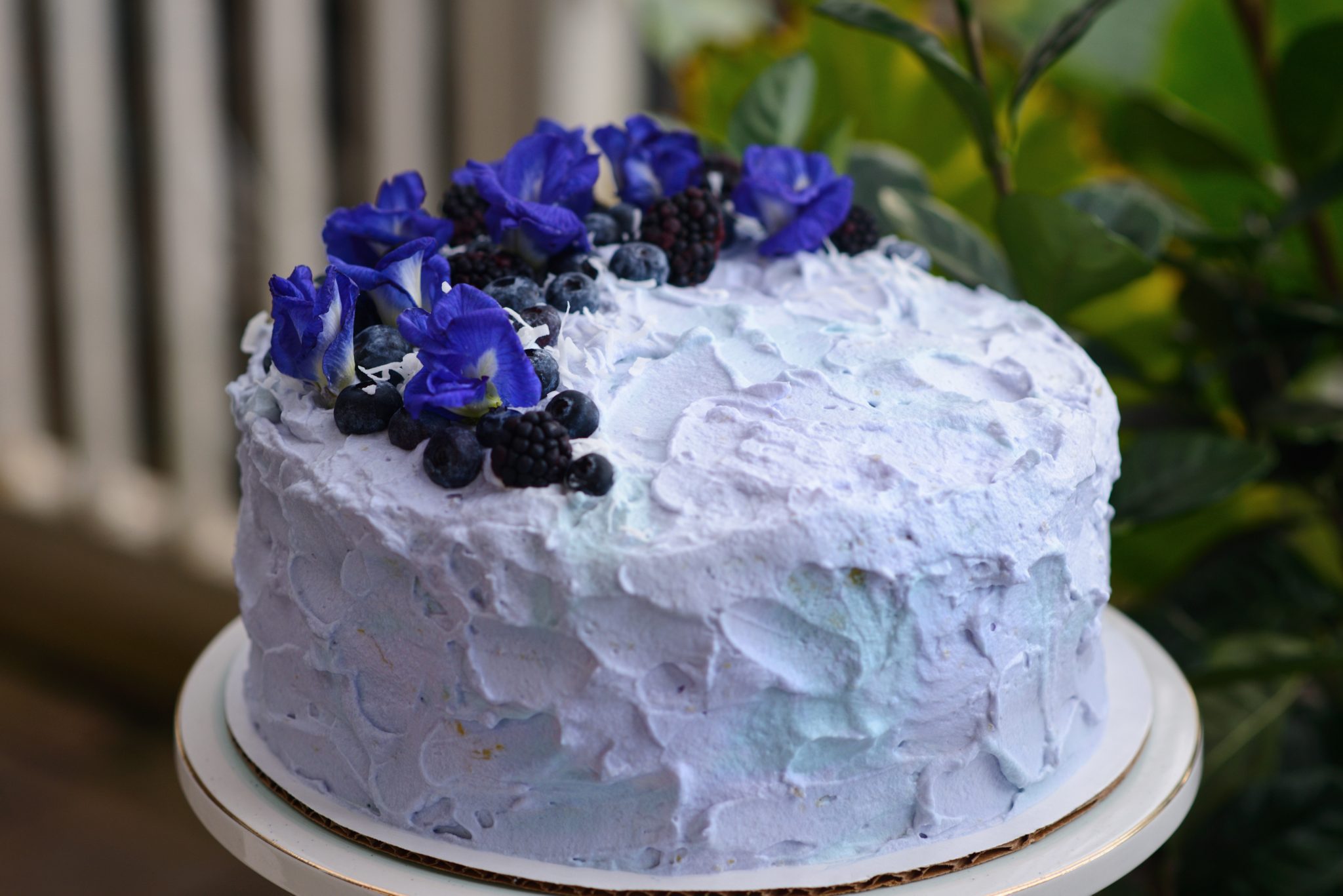 Butterfly Pea Flower Cake