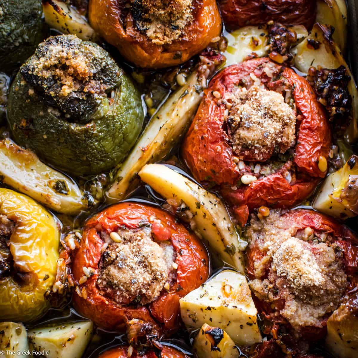 Ground Beef Gemista with Tomatoes