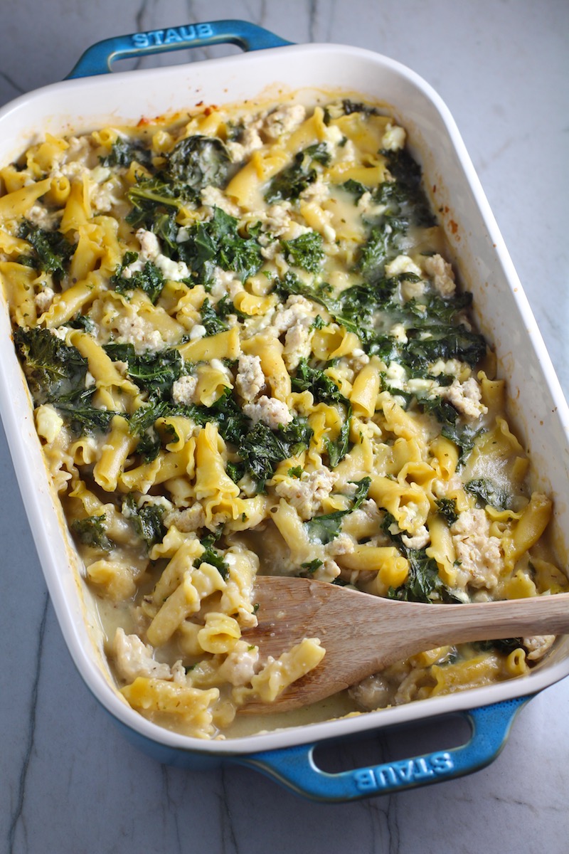 Greek Chicken Pasta with Feta