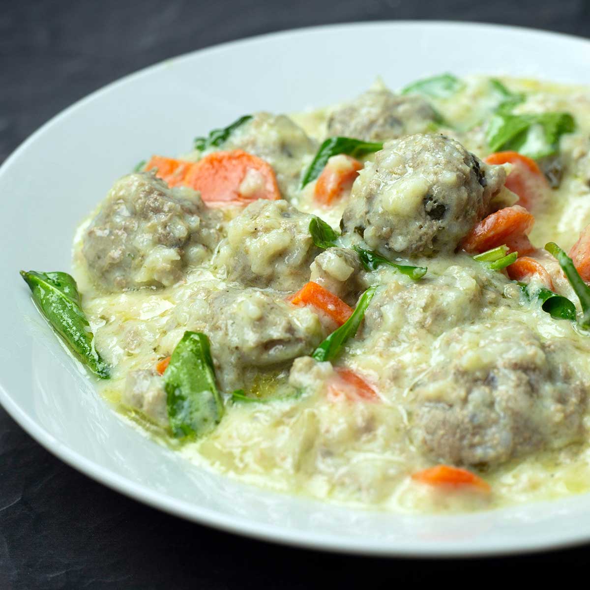 Greek Meatball Soup
