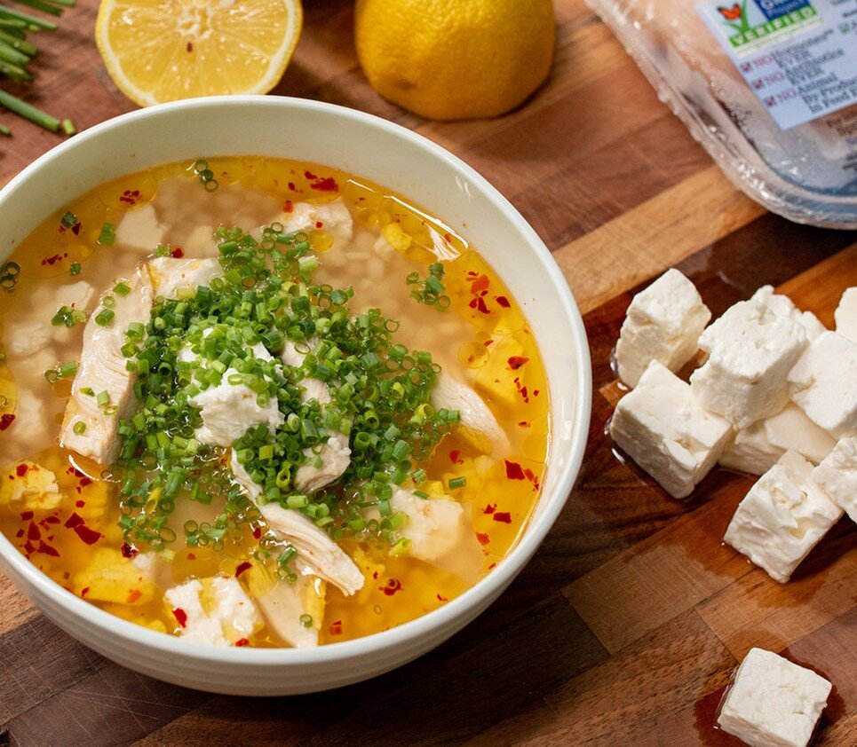 Mediterranean Feta Chicken Soup