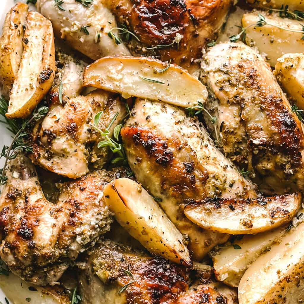 Lemon Potatoes Roasted Chicken