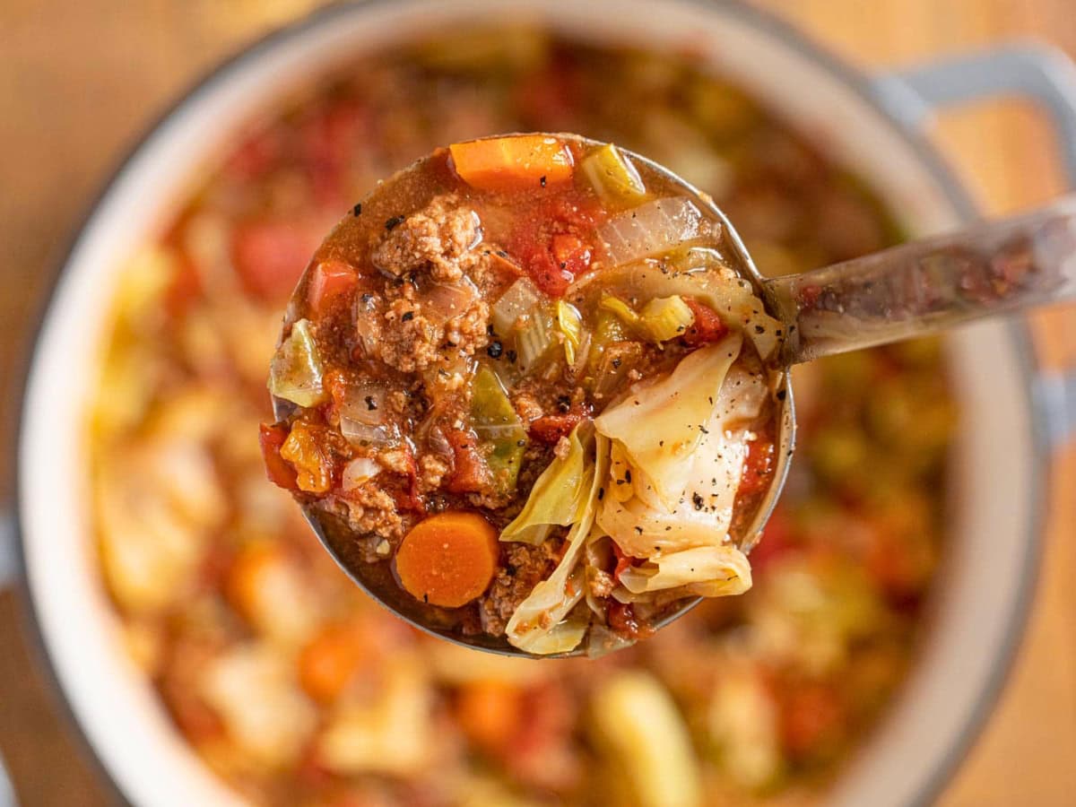 Cabbage Soup with Ground Beef