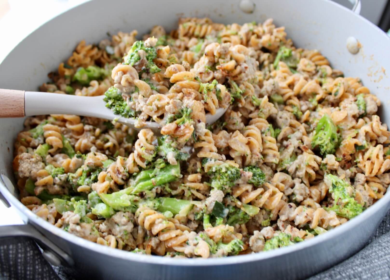 Turkey Alfredo with Spinach