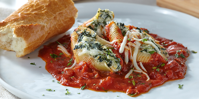 Spinach and Ricotta Stuffed Shells