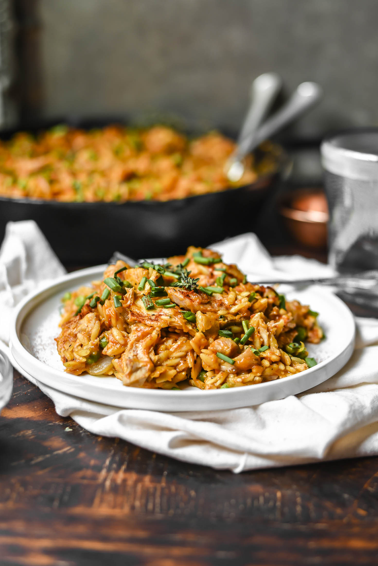 Roasted Red Pepper Chicken Orzo