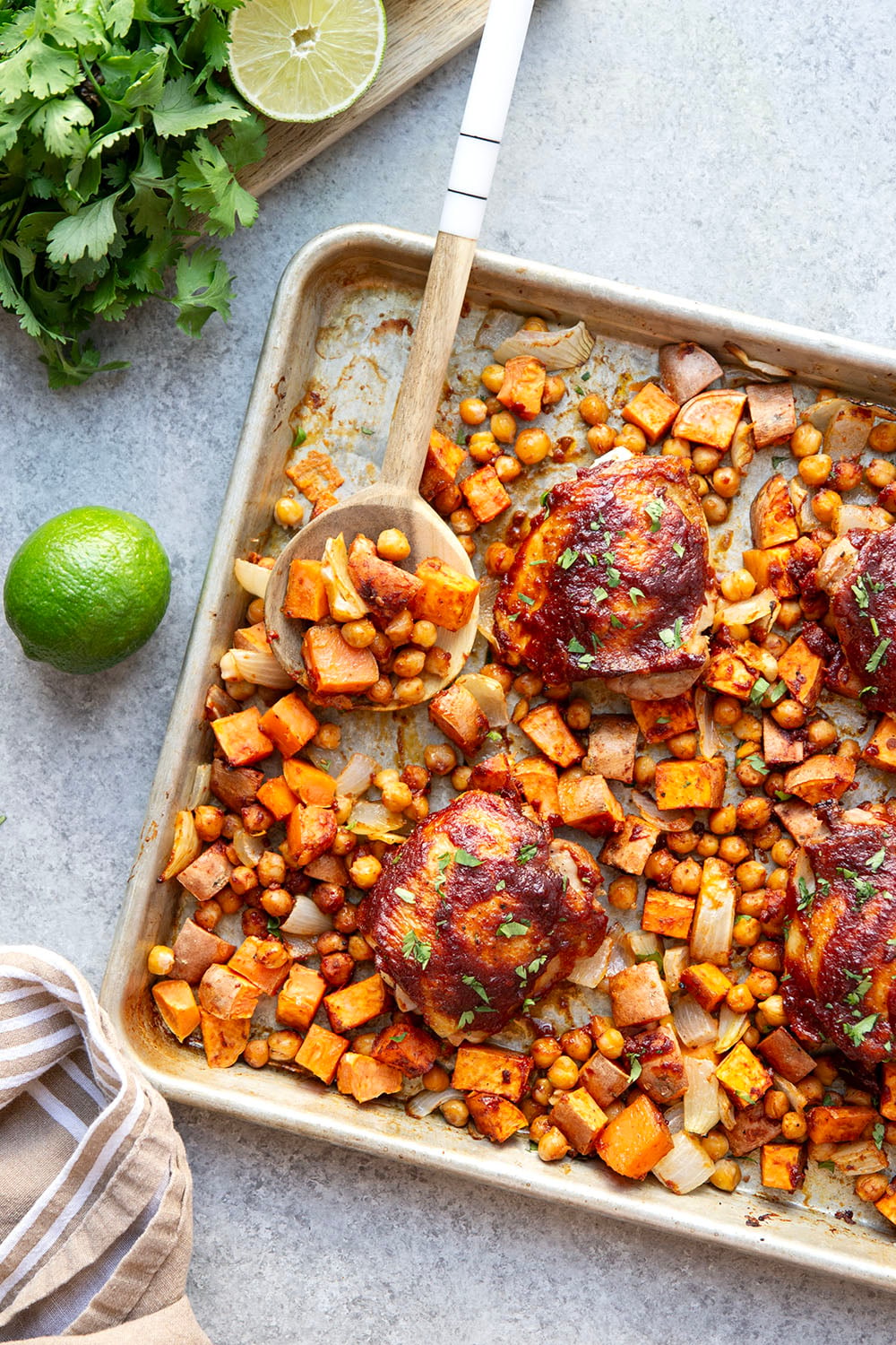 Harissa Roasted Chicken Thighs