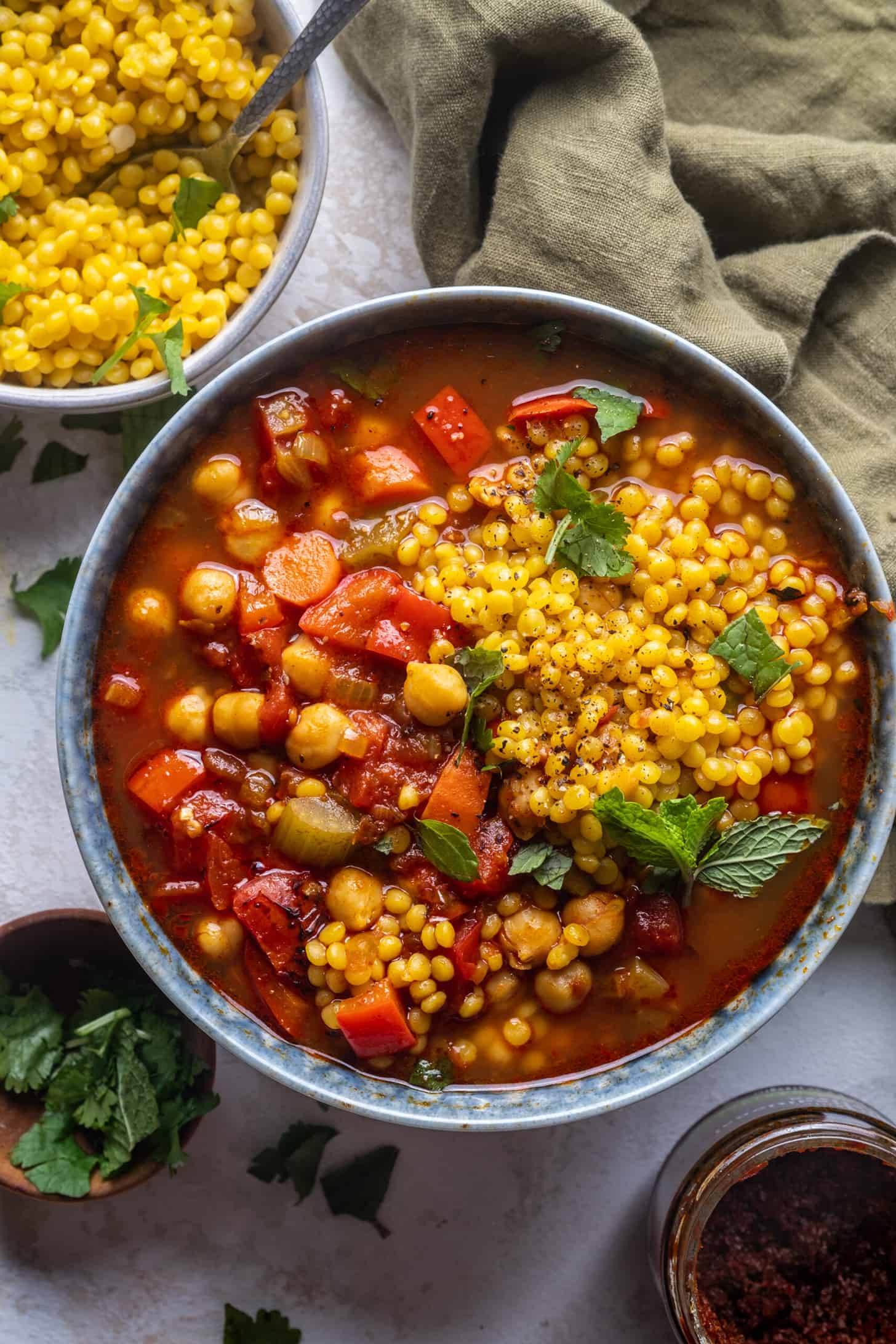 Harissa Chickpea Vegetable Soup
