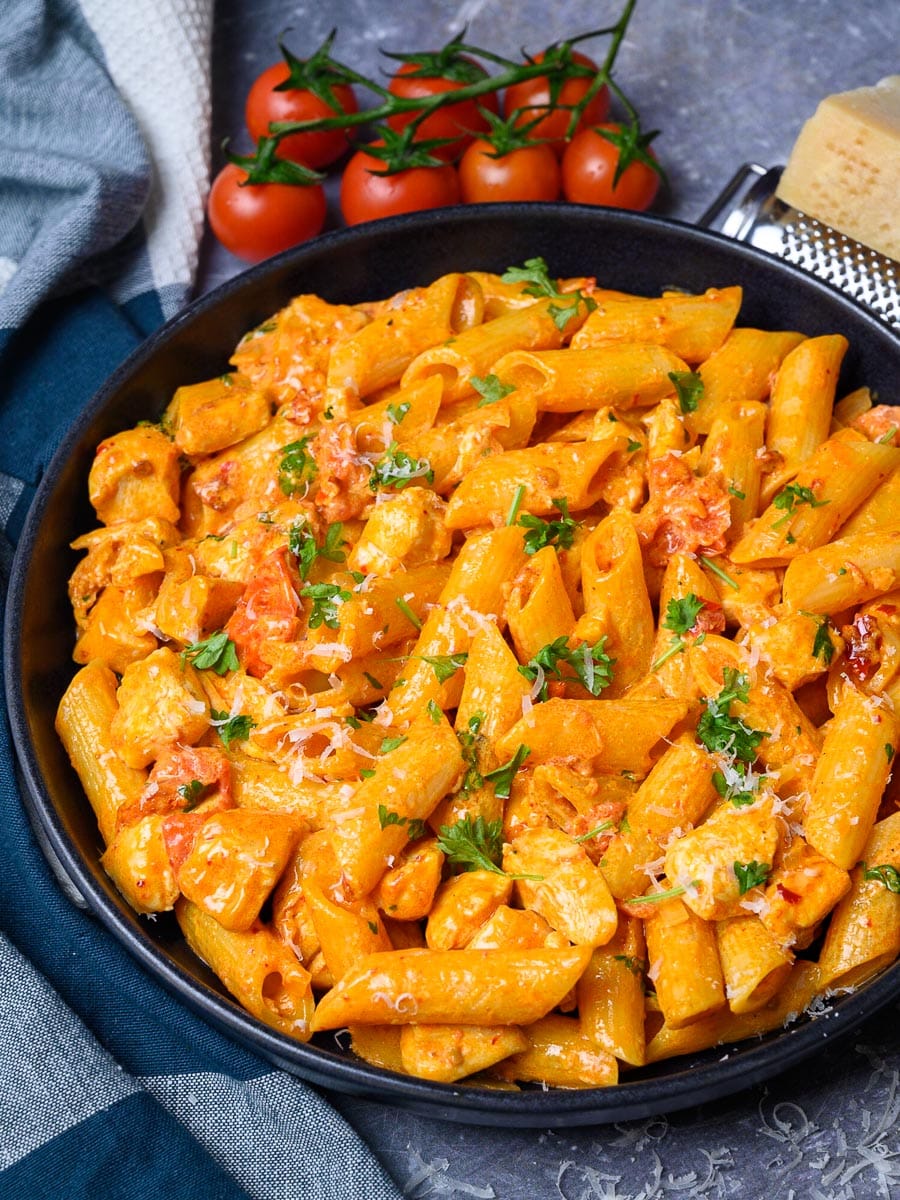 Harissa Spiced Chicken Bowties