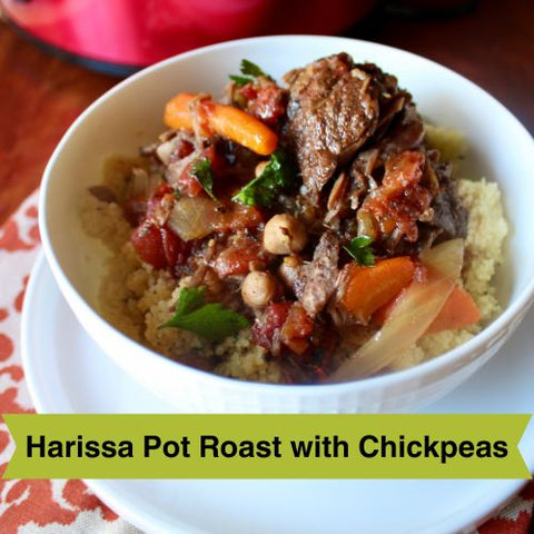 Harissa and Chickpea Brisket