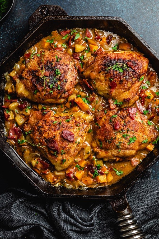 Herb-Crusted Baked Chicken Thighs
