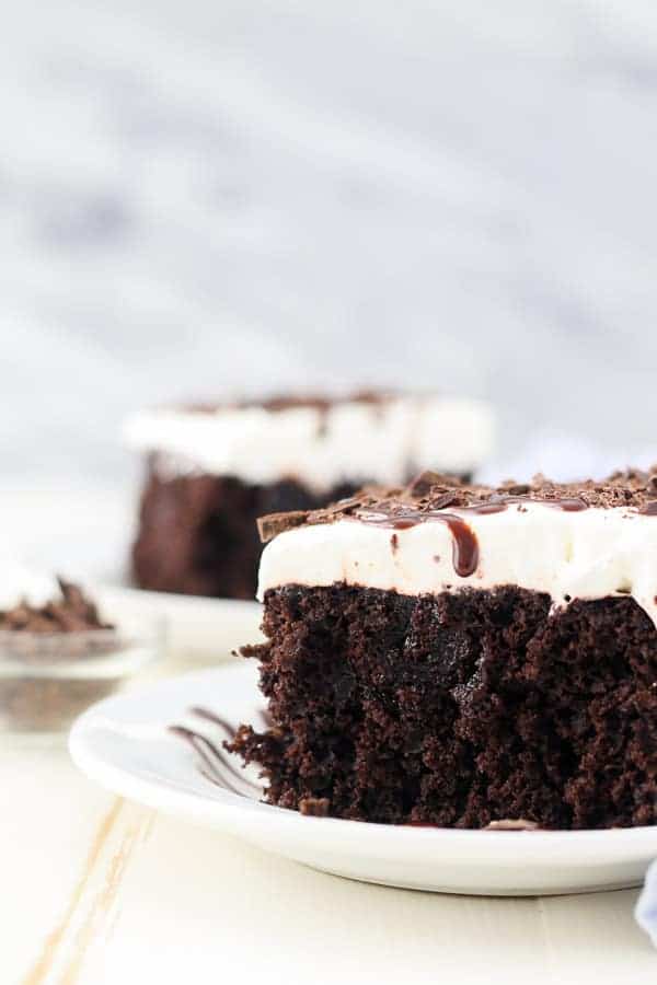 Chocolate Sour Cream Poke Cake
