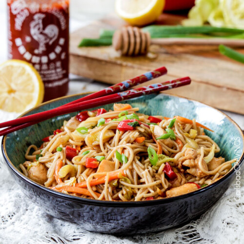 Sriracha Honey Chicken Noodles