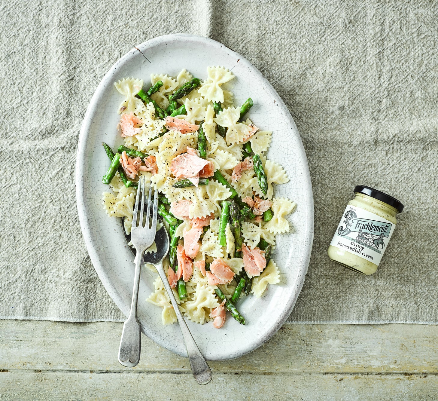 Horseradish Cream Salmon Rotini