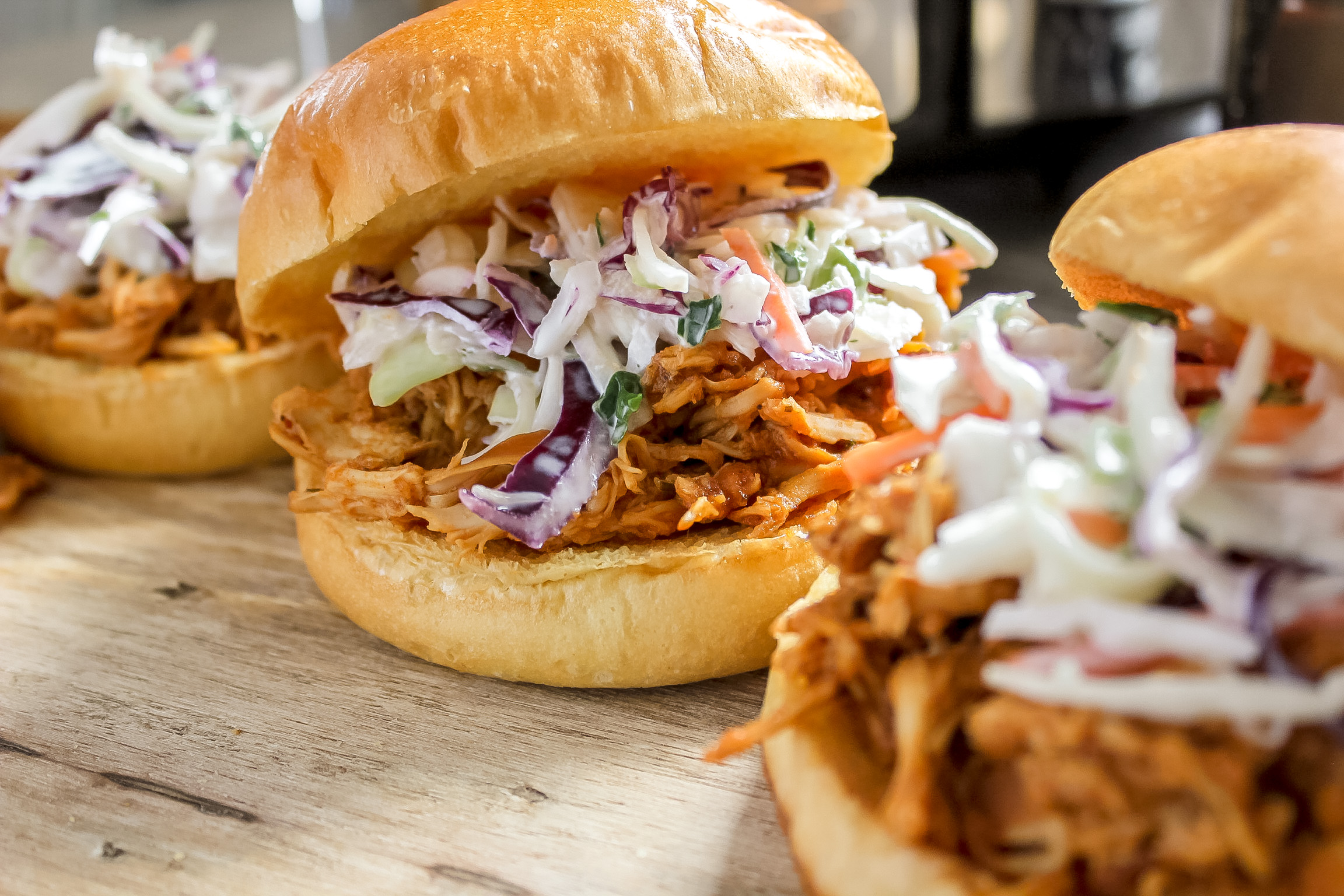 Cajun Pulled Chicken Sandwiches