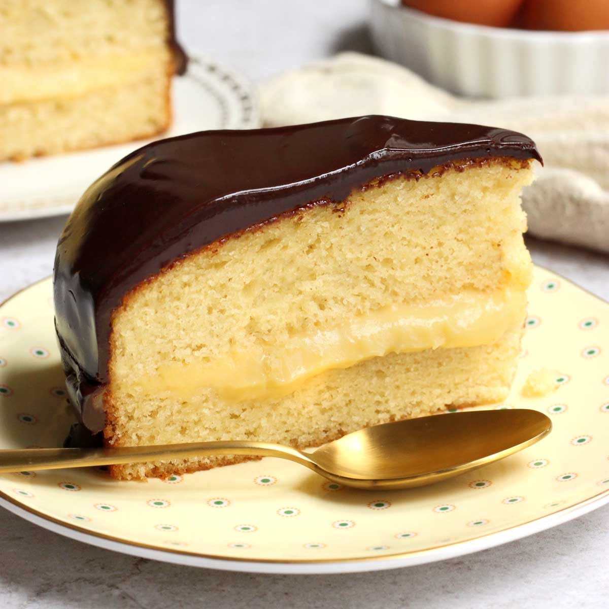 Classic Boston Cream Cake