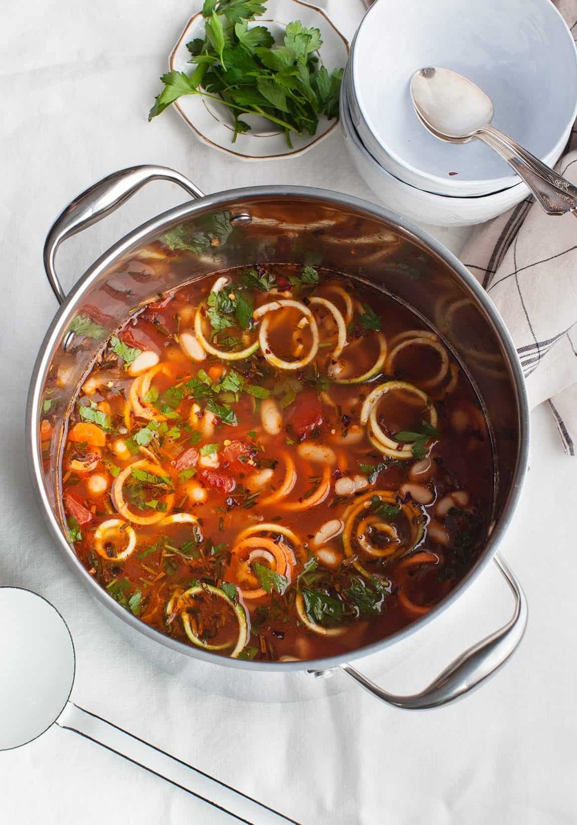 Zucchini Noodle Vegetable Broth