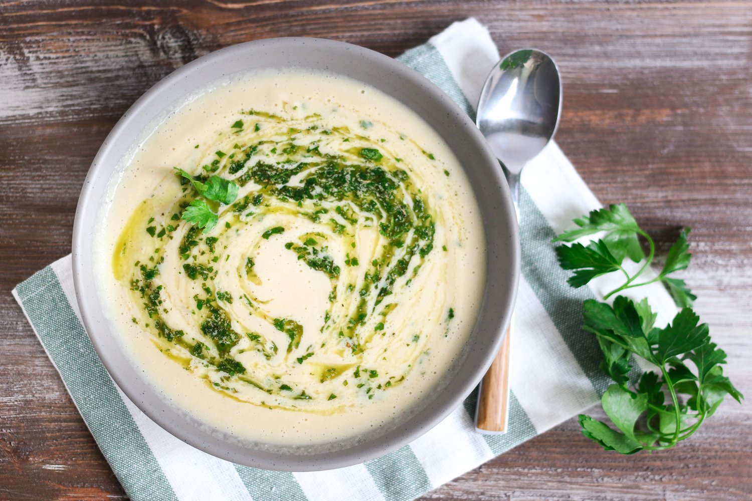 Celery and Cauliflower Soup