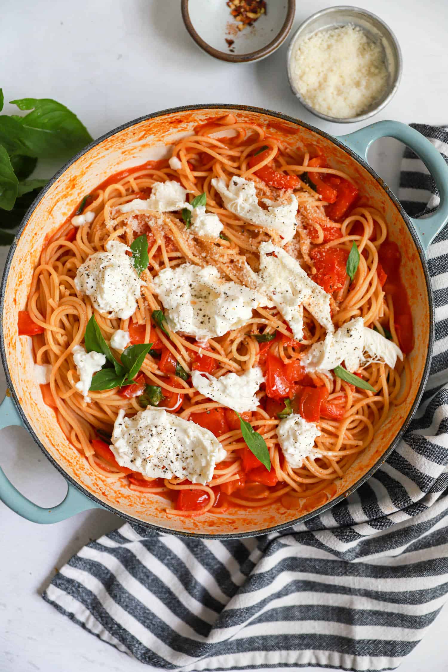 Caprese Pasta with Fresh Mozzarella
