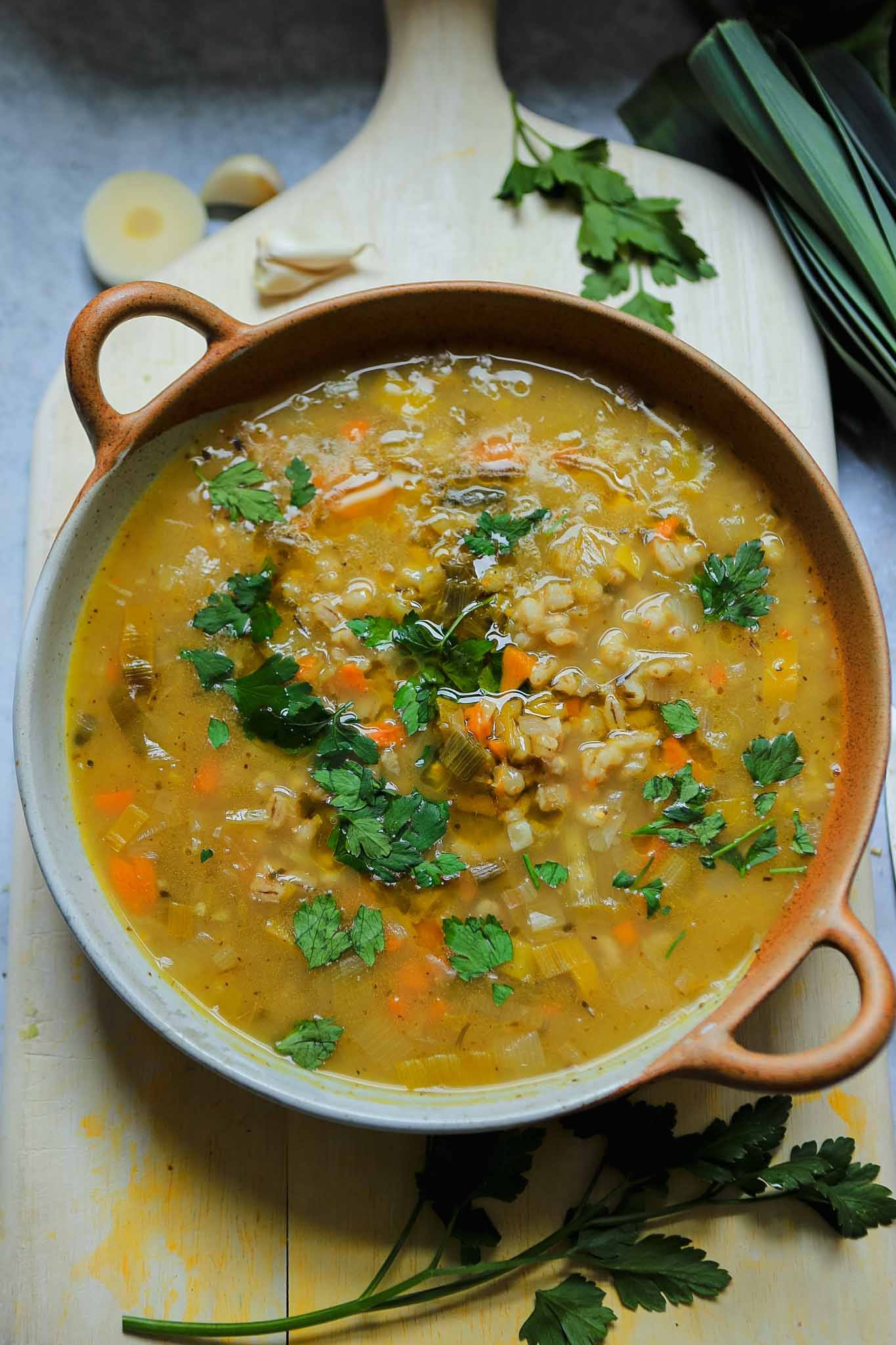 Leek and Barley Rustic