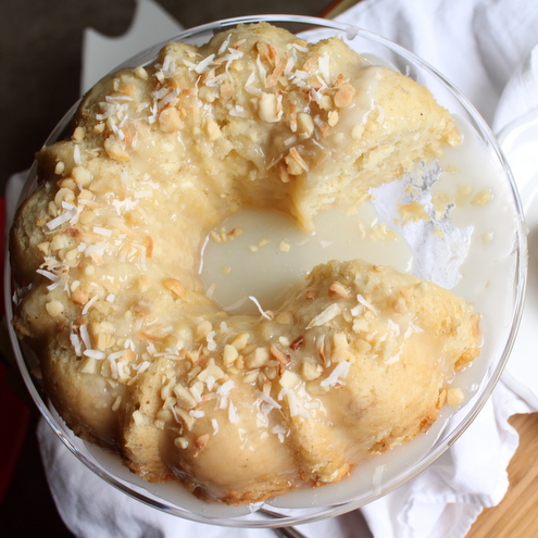 Banana Macadamia Bundt Cake