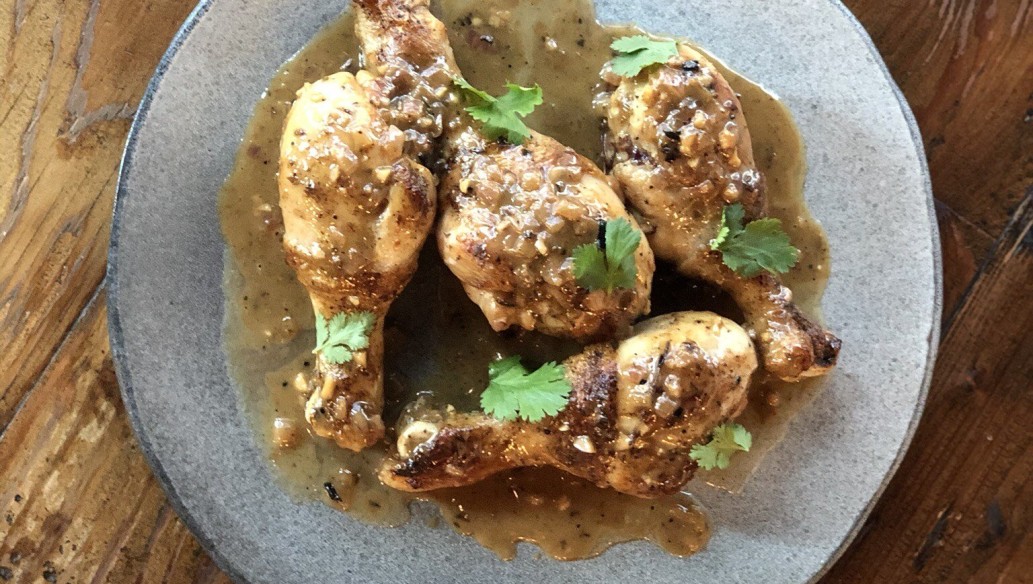 White Wine Garlic Drumsticks