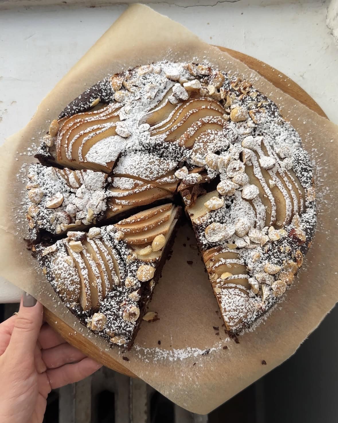 Pear and Hazelnut Chocolate Cake