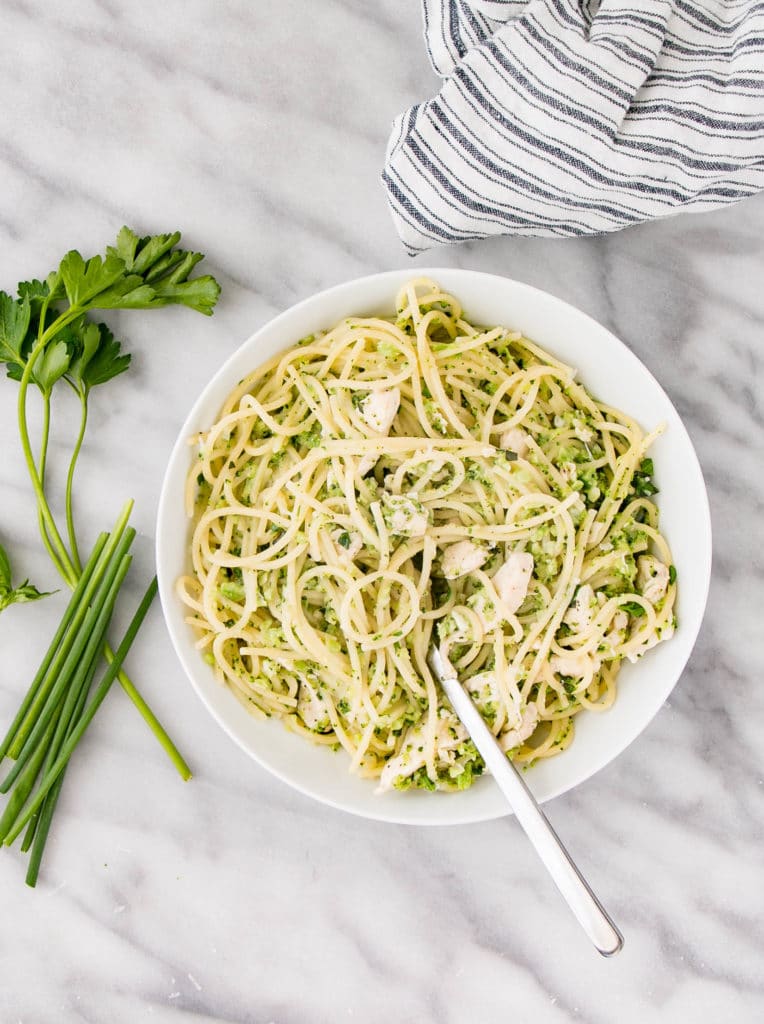 Garlic Herb Chicken Linguine