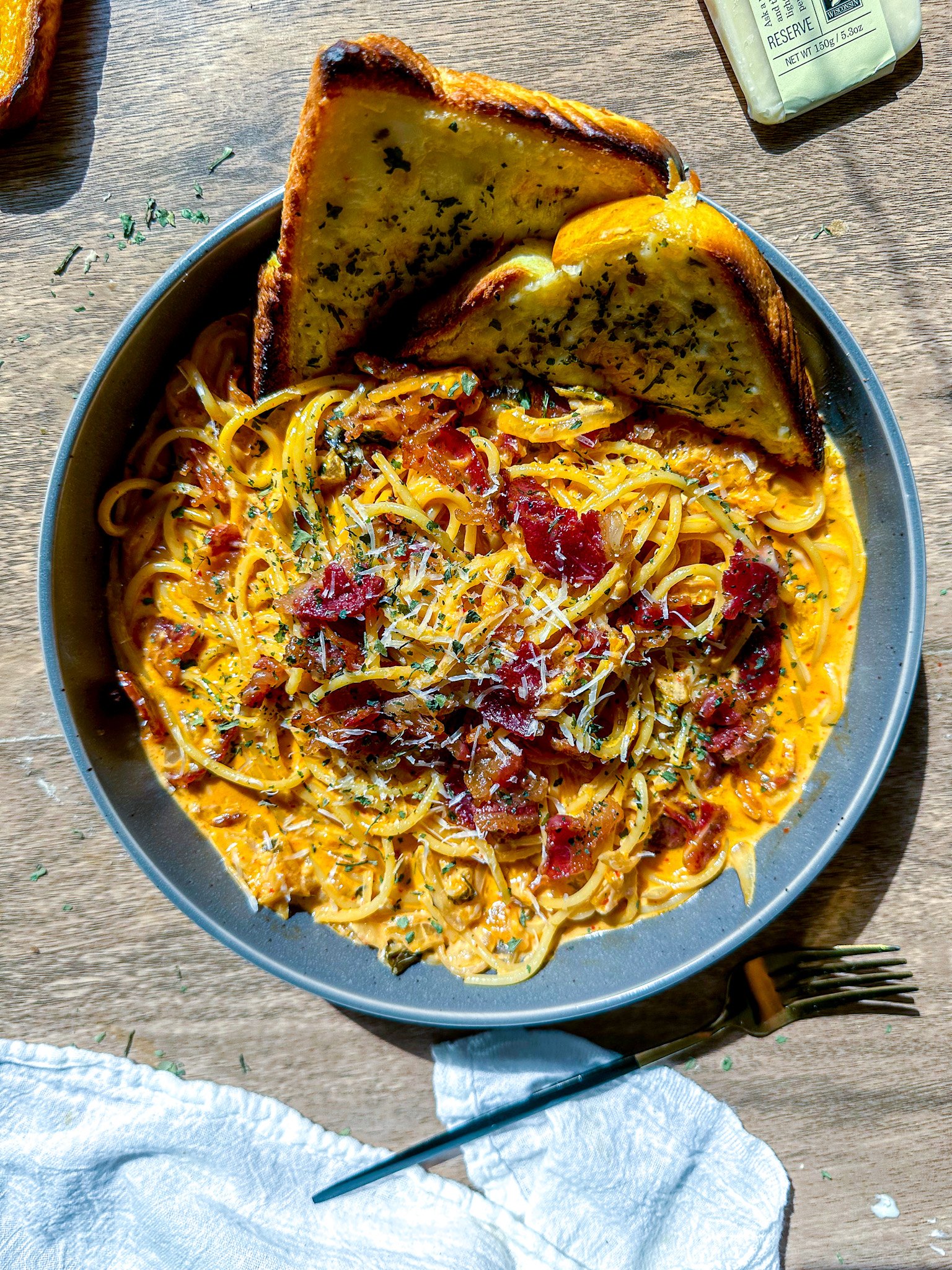 Kimchi Bacon Pasta