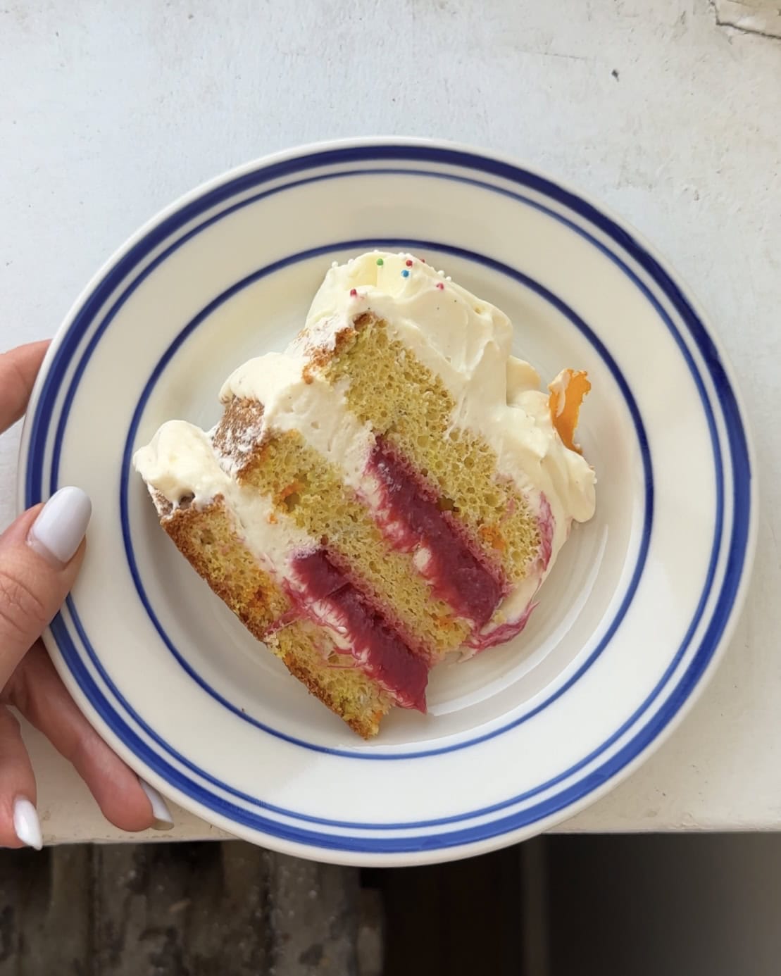 Rhubarb Chiffon Cake