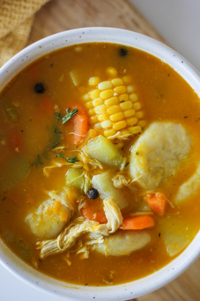 Jamaican Chicken Soup with Noodles