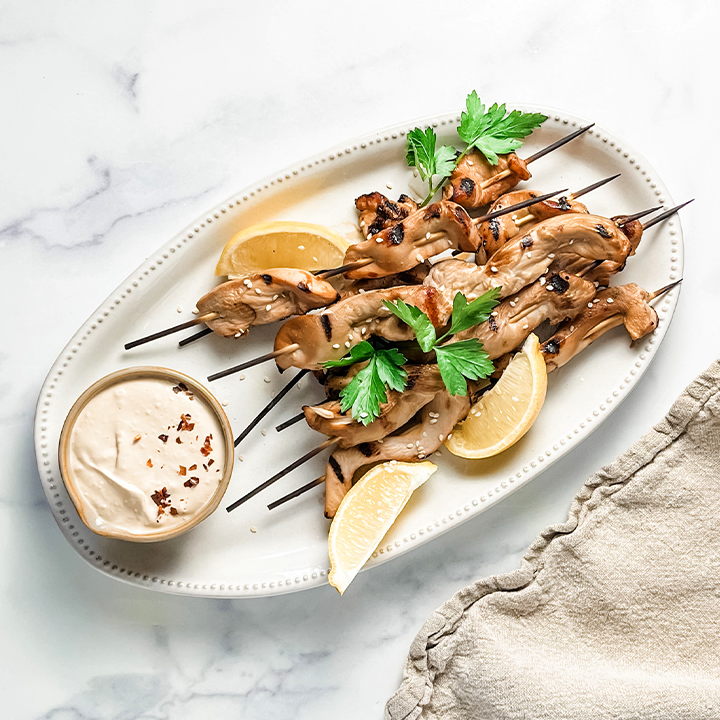 Asparagus Chicken Skewers With Tahini
