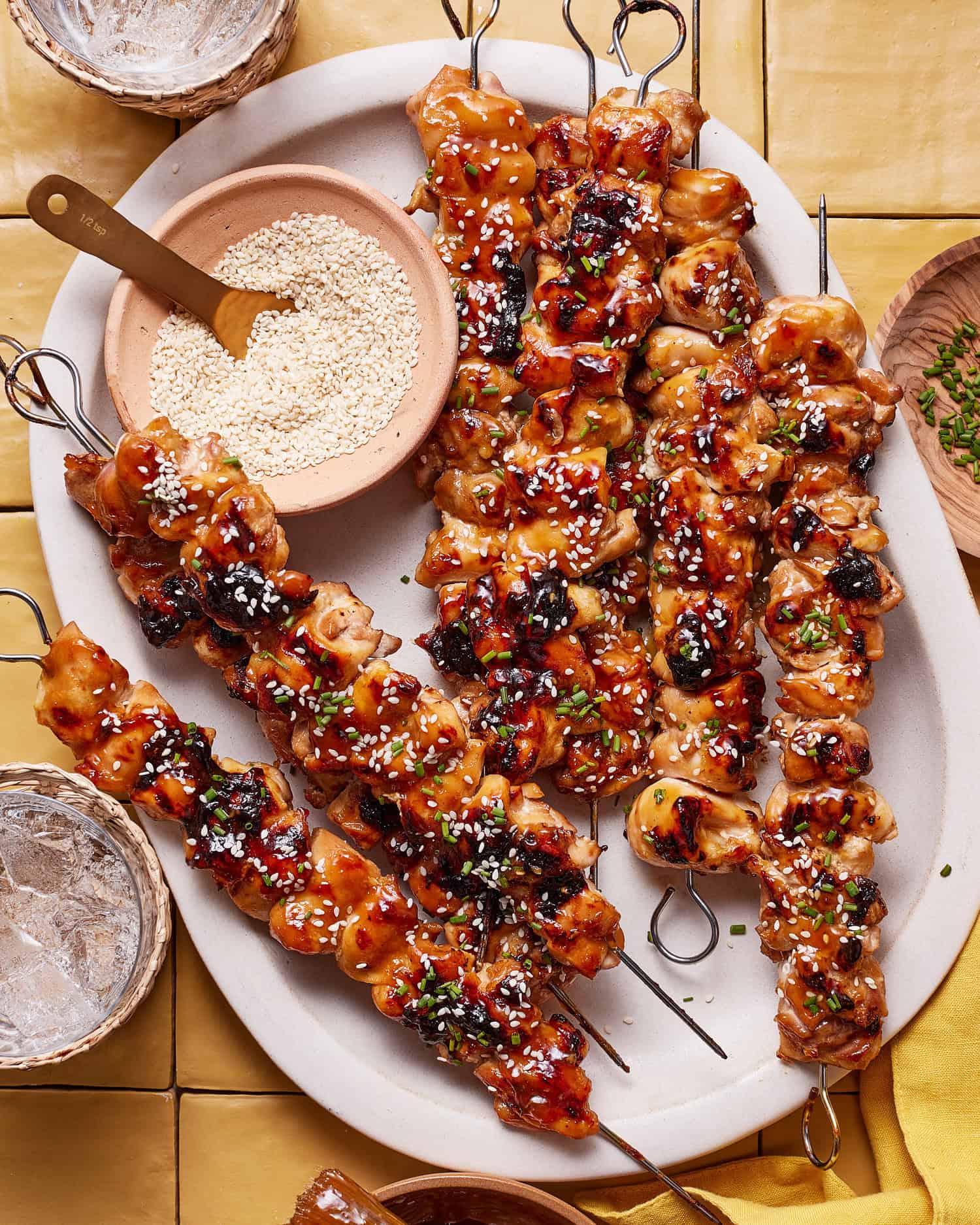 Teriyaki Glazed Chicken Skewers