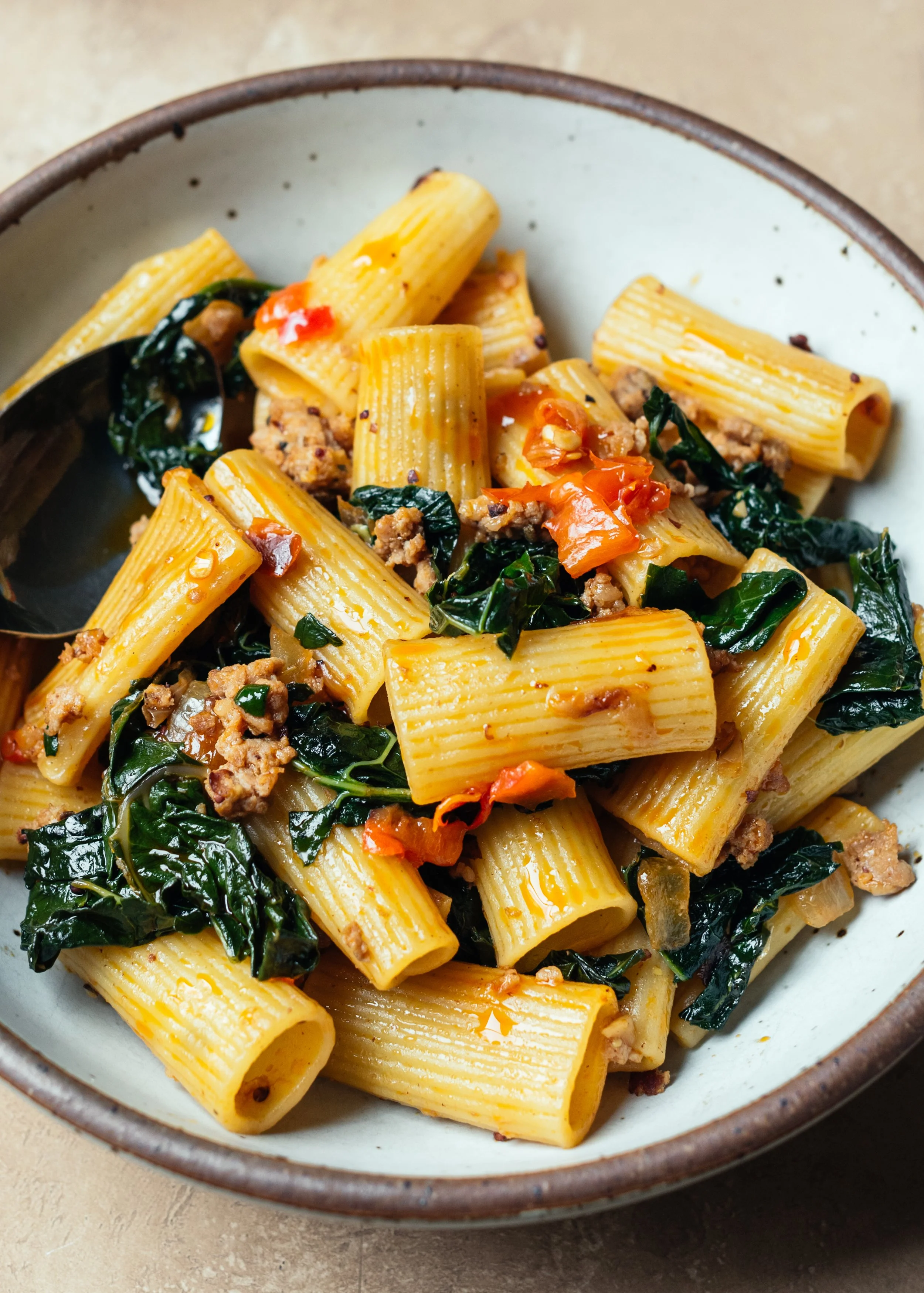Ziti with Kale and Sausage