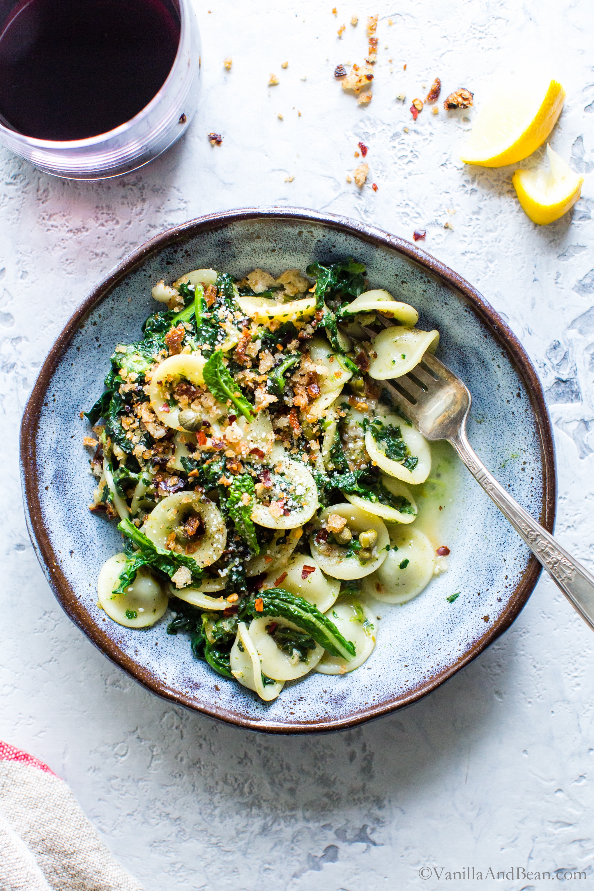 Orecchiette with Kale and Garlic