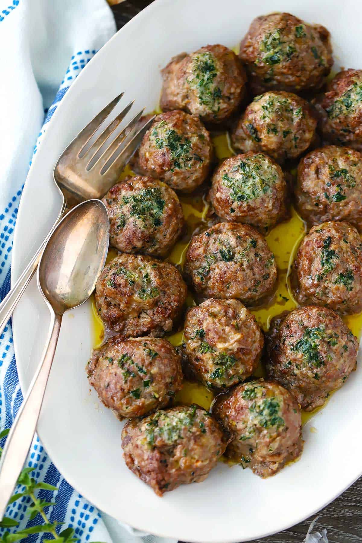 Keftedes with Yogurt Dip