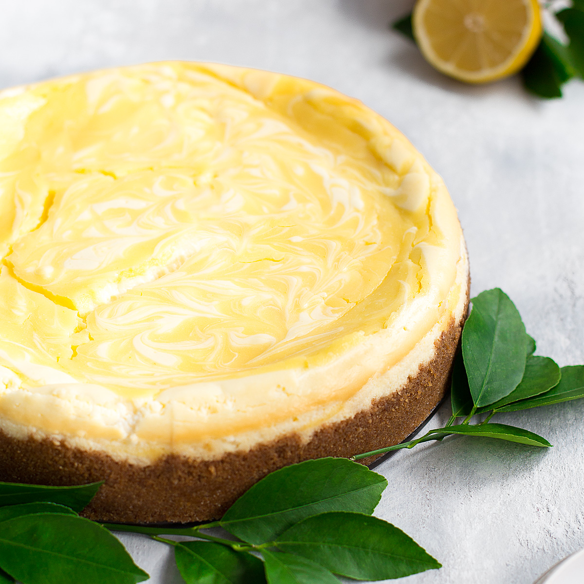 Lemon Cheesecake Swirl Cake