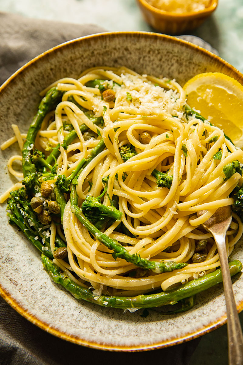 Asparagus Broccolini Garlic Pasta